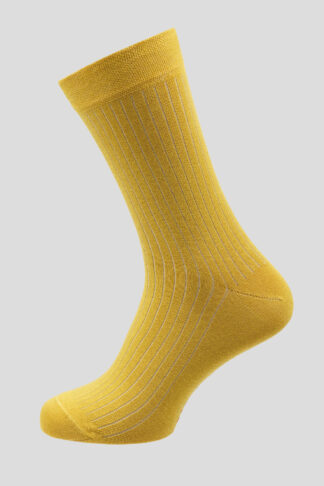 Žute rebraste čarape