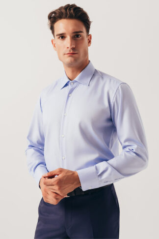 No iron plava oxford košulja regular slim fit (709H)