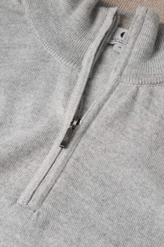 Sivi half zip džemper merino vuna 130B