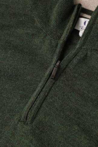 Zeleni half zip džemper merino vuna 130B