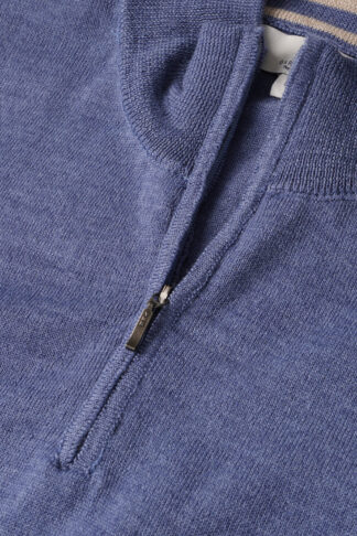 Plavi half zip džemper merino vuna 130B