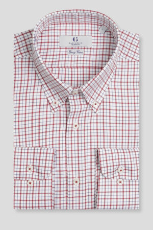 Belo crvena karirana BD košulja regular slim fit 705U