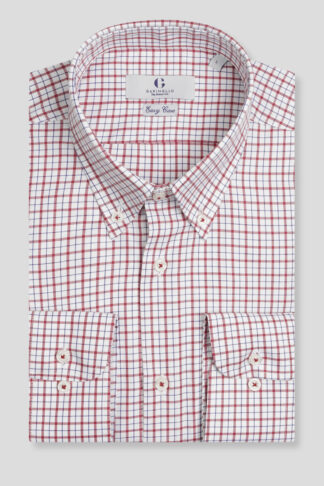Belo crvena karirana BD košulja regular slim fit 705U