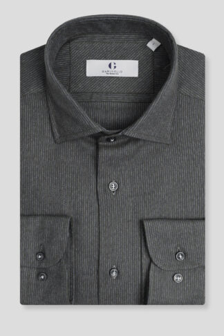 Sivo teget prugasta košulja slim fit (753K)