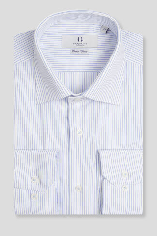 Easy care bela prugasta košulja classic fit (764C)