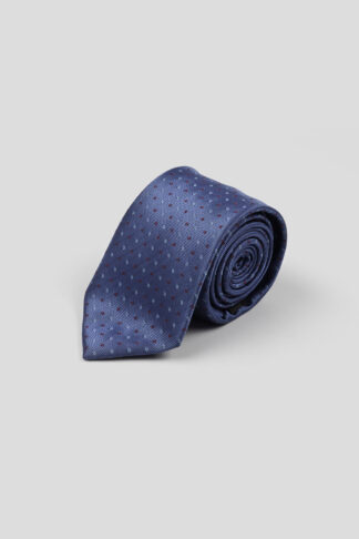 Plava kravata sa bordo detaljima