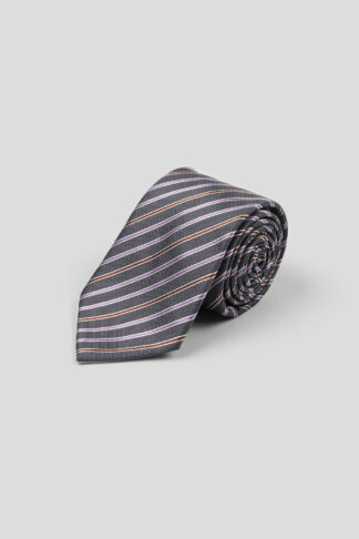 Siva prugasta kravata