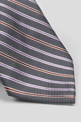 Siva prugasta kravata