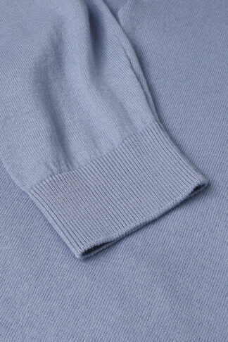 Plavi lagani pamučni džemper sa kragnom 131B