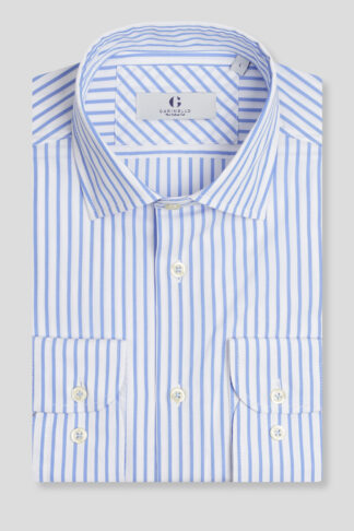 Plavo bela prugasta košulja slim fit (753O)