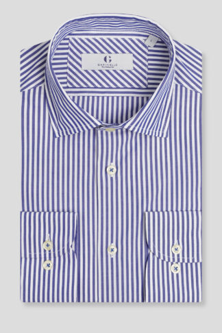 Teget prugasta košulja slim fit 753O