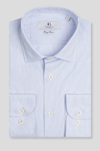 Easy care svetloplavo bela košulja casual slim fit 769C