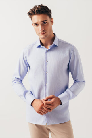 No iron svetloplava oxford slim fit košulja 717J