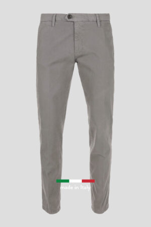Sive pantalone od twill pamuka slim kroja