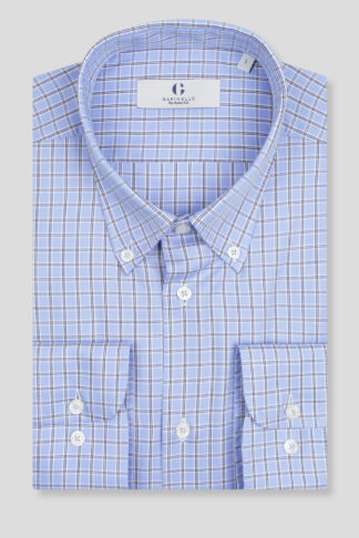 Plavo teget karirana BD košulja regular slim fit 705V