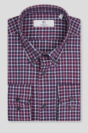 Teget bordo karirana BD košulja regular slim fit 705V