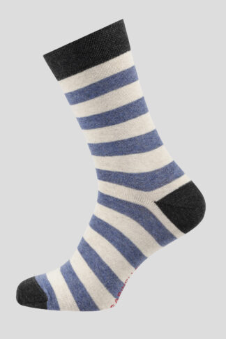 Plavo bež prugaste čarape