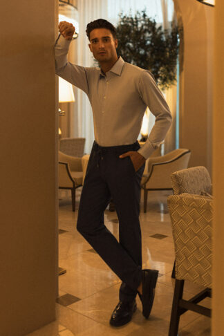 Svetloplava Double twist košulja 732I