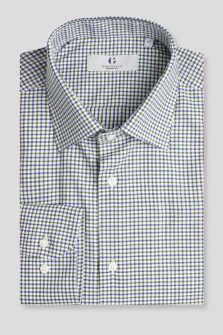 Plavo zelena karirana košulja classic fit 764G