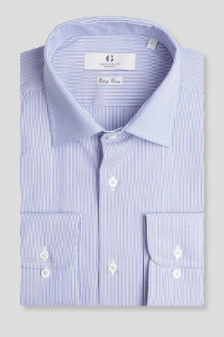 Plava prugasta easy care košulja slim fit (761I)