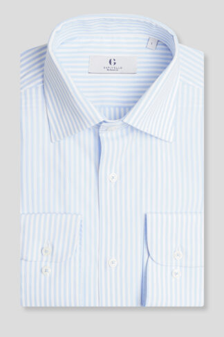 Svetloplava prugasta košulja slim fit (761I)