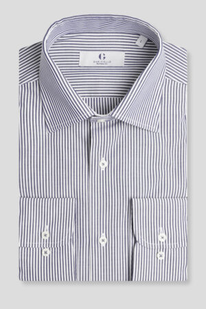 Teget prugasta košulja slim fit (761I)