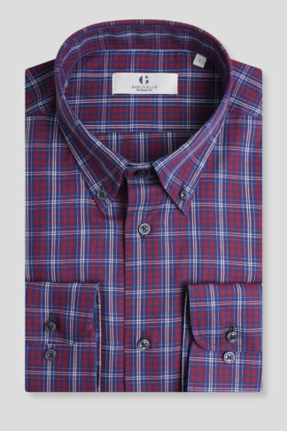 Bordo karirana BD košulja regular slim fit (782B)