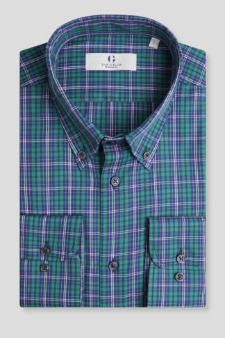 Zelena karirana BD košulja regular slim fit (782B)