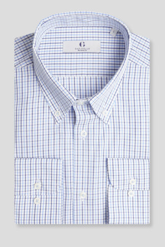 Belo-plava karirana BD košulja regular slim fit (782B)
