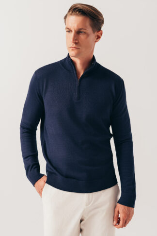 Teget half zip džemper merino vuna 130K