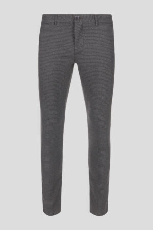 Karirane braon Chino pantalone 470N