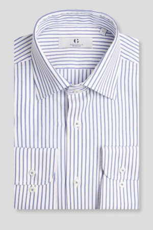 Plavo-bela prugasta košulja slim fit (761J)