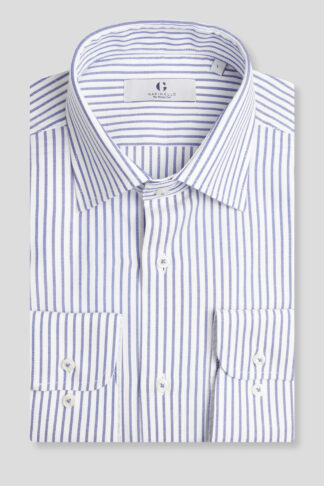 Plavo-bela prugasta košulja slim fit (761J)