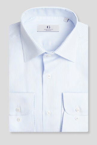 Svetloplava prugasta košulja slim fit (761J)