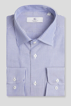 Teget prugasta košulja slim fit (761J)