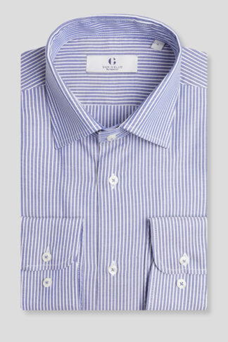 Teget prugasta košulja slim fit (761J)