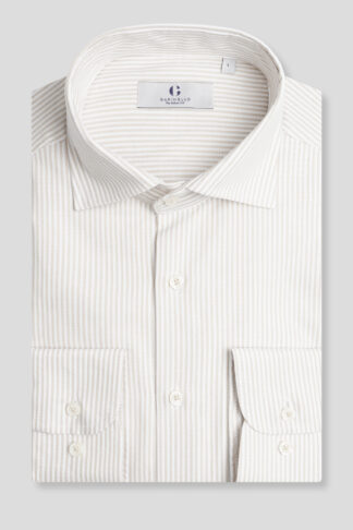 Bež prugasta košulja sa soft kragnom (783D)