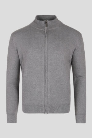 Sivi zip džemper merino vuna 120D