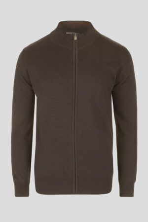 Braon zip džemper 127B