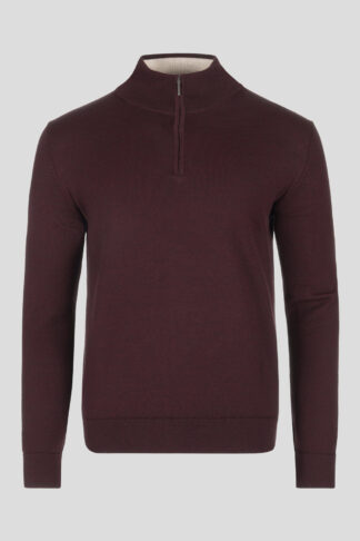 Bordo half zip džemper merino vuna 130K
