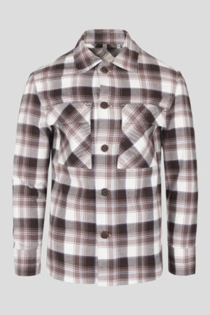 Braon karirana natkošulja 777D