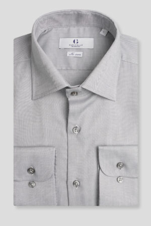 No iron siva oxford košulja regular slim fit (709K)