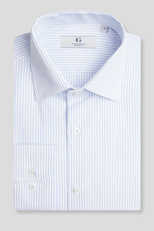 Svetloplava prugasta košulja classic fit (764H)