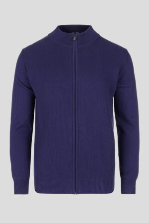 Lagani teget rebrasti zip džemper 120E