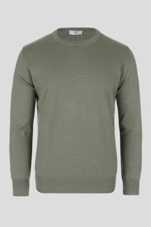 Lagani pamučni maslinasti džemper 121C