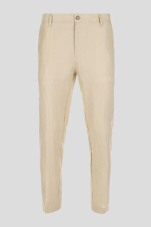 100% lanene bež pantalone 490F