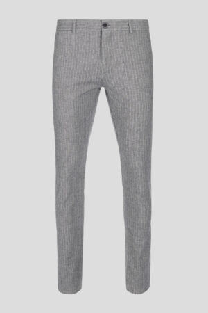 Melanž plave prugaste Chino pantalone 470P