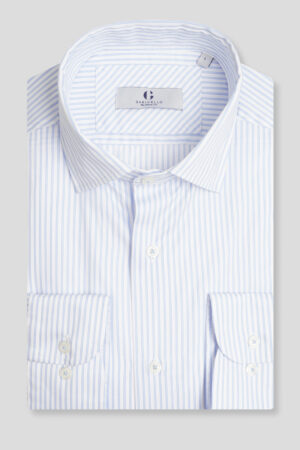 Plava Double stripe slim fit košulja 717M