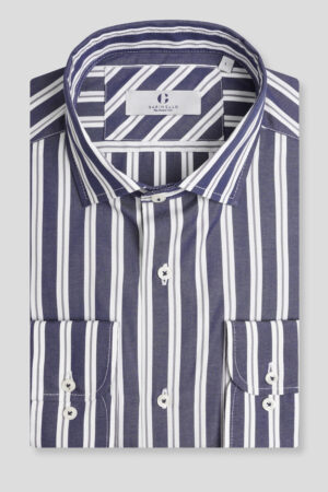 Teget Bold stripe slim fit košulja 717M