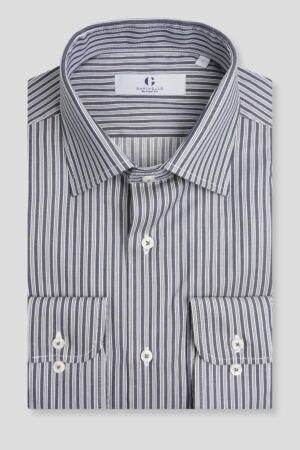 Teget prugasta košulja slim fit (761N)